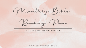 Read more about the article September Monthly Bible Reading Plan – Illumination